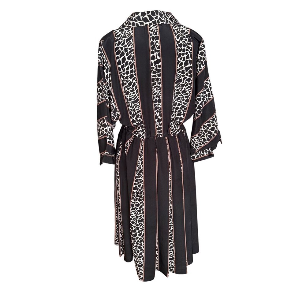 Top Act Giraffe Print Button-Down Midi Dress Size 12P - Picture 6 of 7